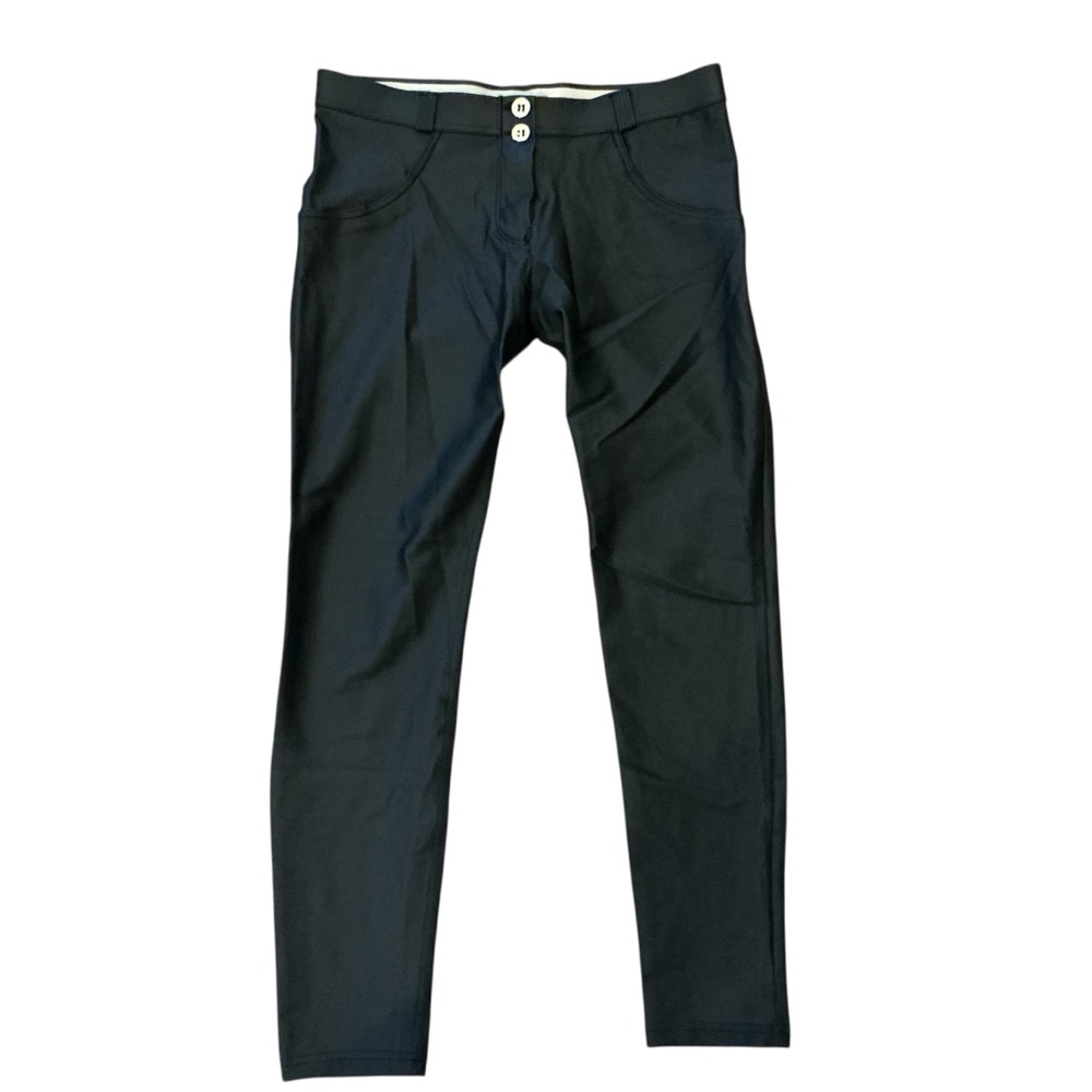 Freddy WR.UP Faux Leather Pants Women's 8 Black Ankle length Leggings Mid Rise